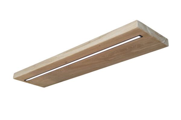 Eiken wandplanken op maat, met LED strip