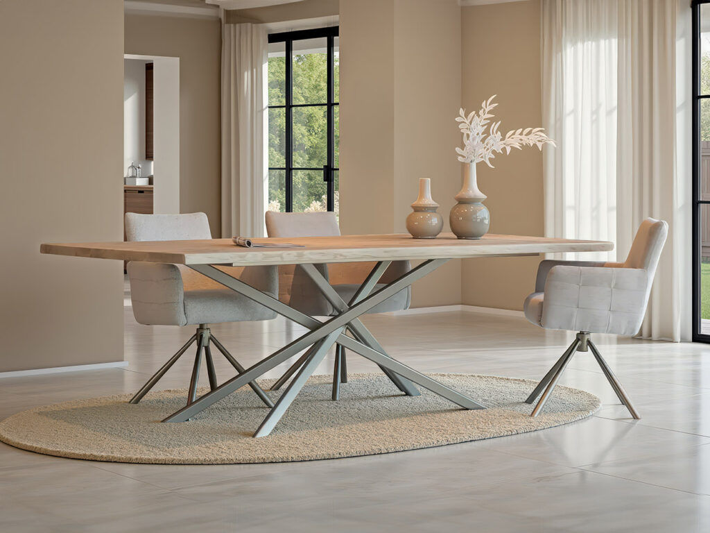 Eiken mikado tafel Trivero