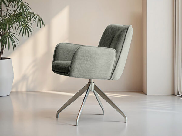 Eetkamerstoel Stranda - mito dolphin - onderstel r - metaalkleur champagne